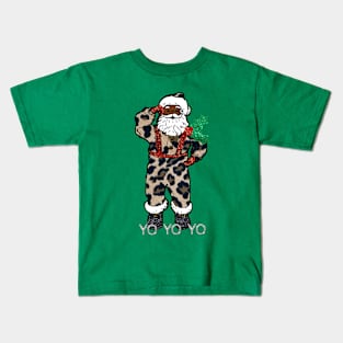 yo black santa claus christmas Kids T-Shirt